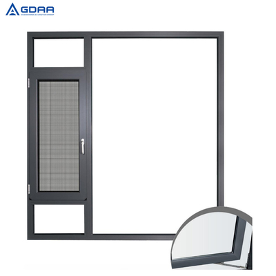 Swing Powder Coated Aluminum Casement Window With Double Glazing